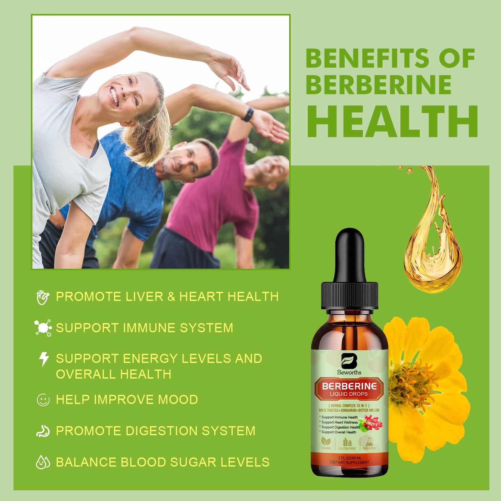 B BEWORTHS Curcuma: color natural y apoyo digestivo.