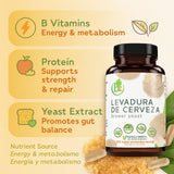 B-Experts Levadura de Cerveza cápsulas veganas para estilos de vida basados en plantas