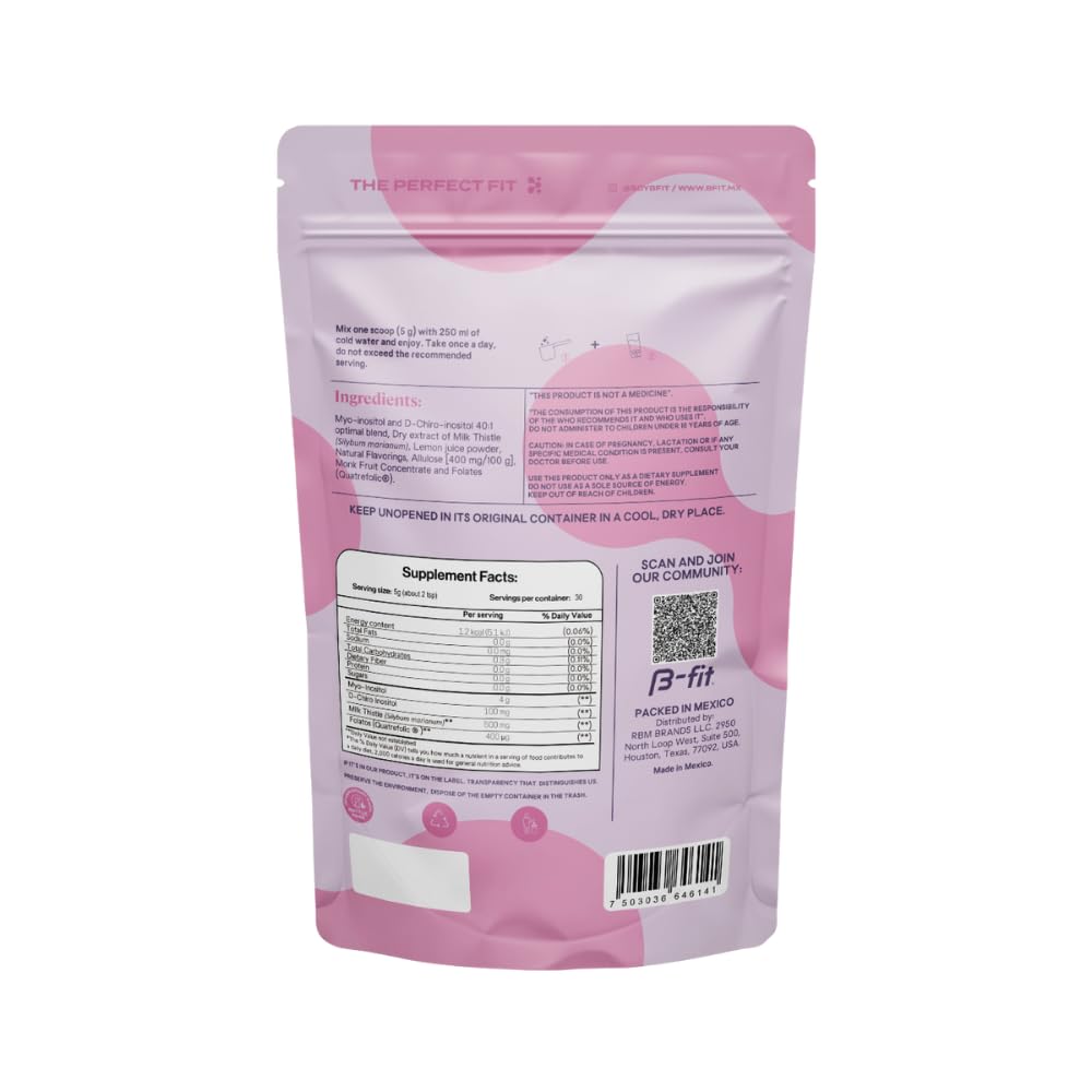 Cuchara medidora de 5 g de B-FIT B Inositol Balance, lista para mezclar.