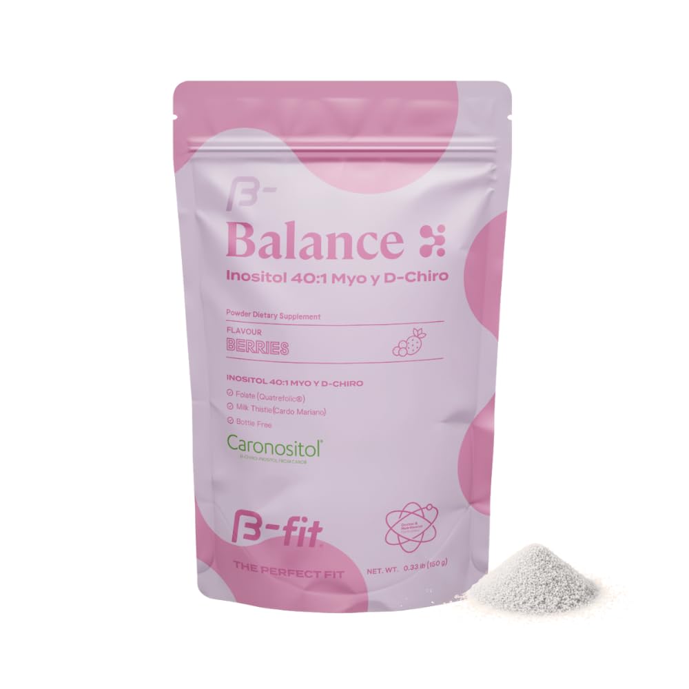B-FIT B Inositol Balance en tarro de 150 g para apoyo diario hormonal.
