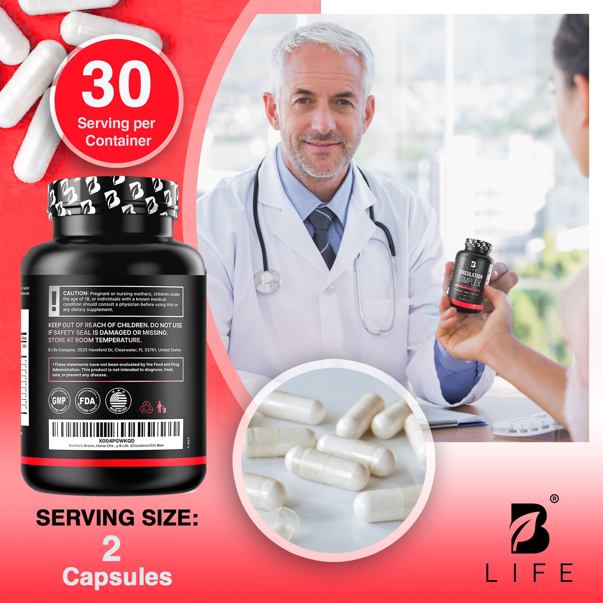 B Life envase de alta calidad y protección de la dosis
