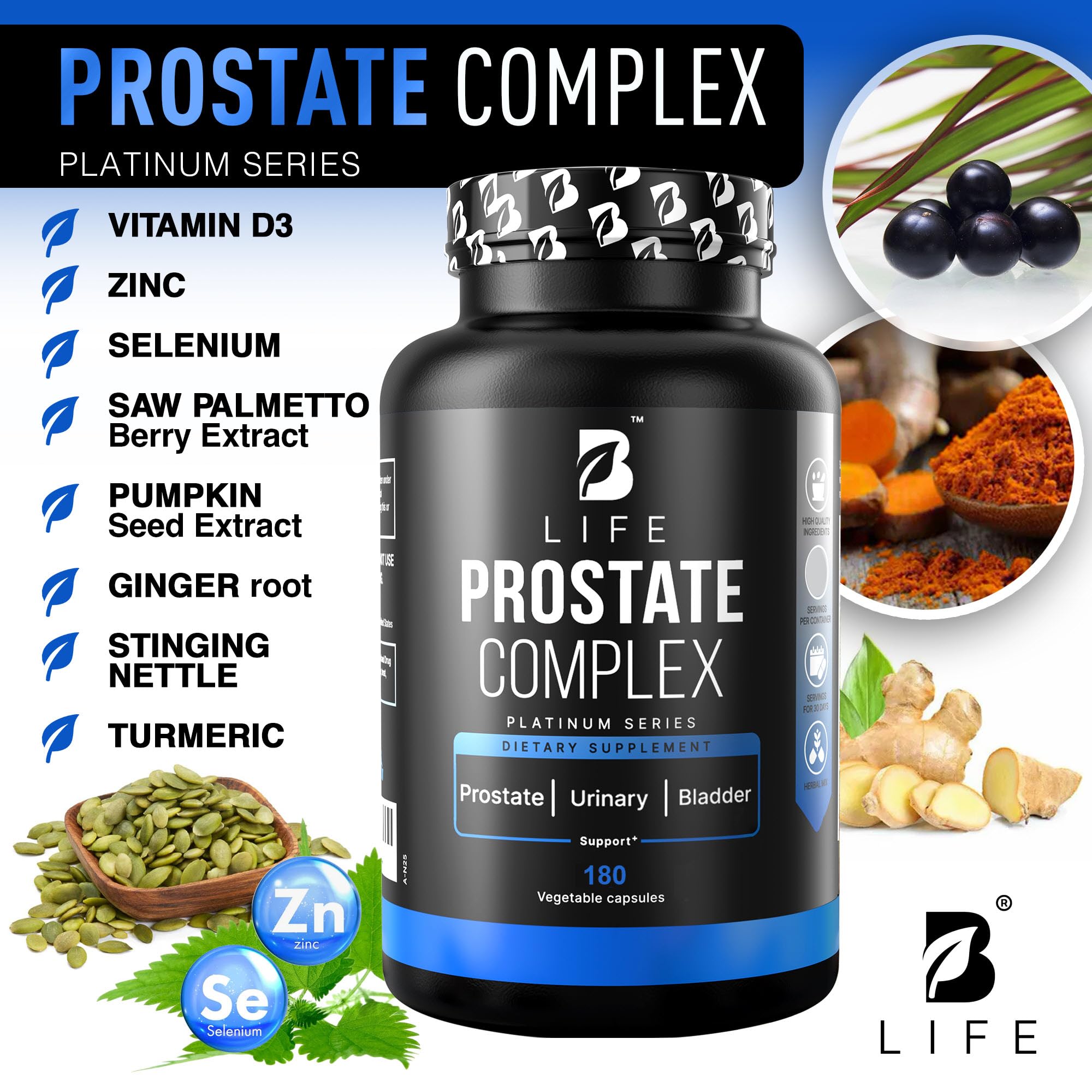 B Life Prostate Complex – cápsulas listas para tomar en la rutina diaria