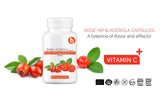 Detalle de ingredientes rosa mosqueta en polvo para vitamina C vegetal
