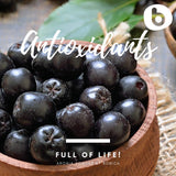 Polvo de Aronia Negra de la marca b, añade nutrientes a bowls de desayuno.