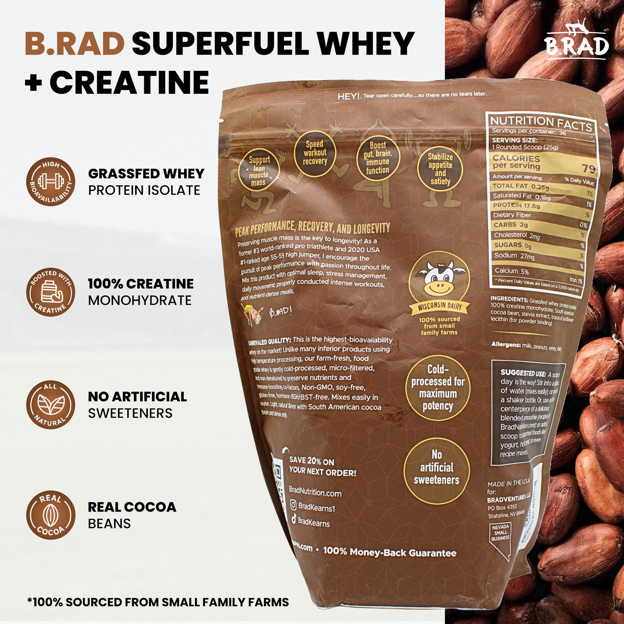 B.rad Superfuel con creatina para mezcla rápida.