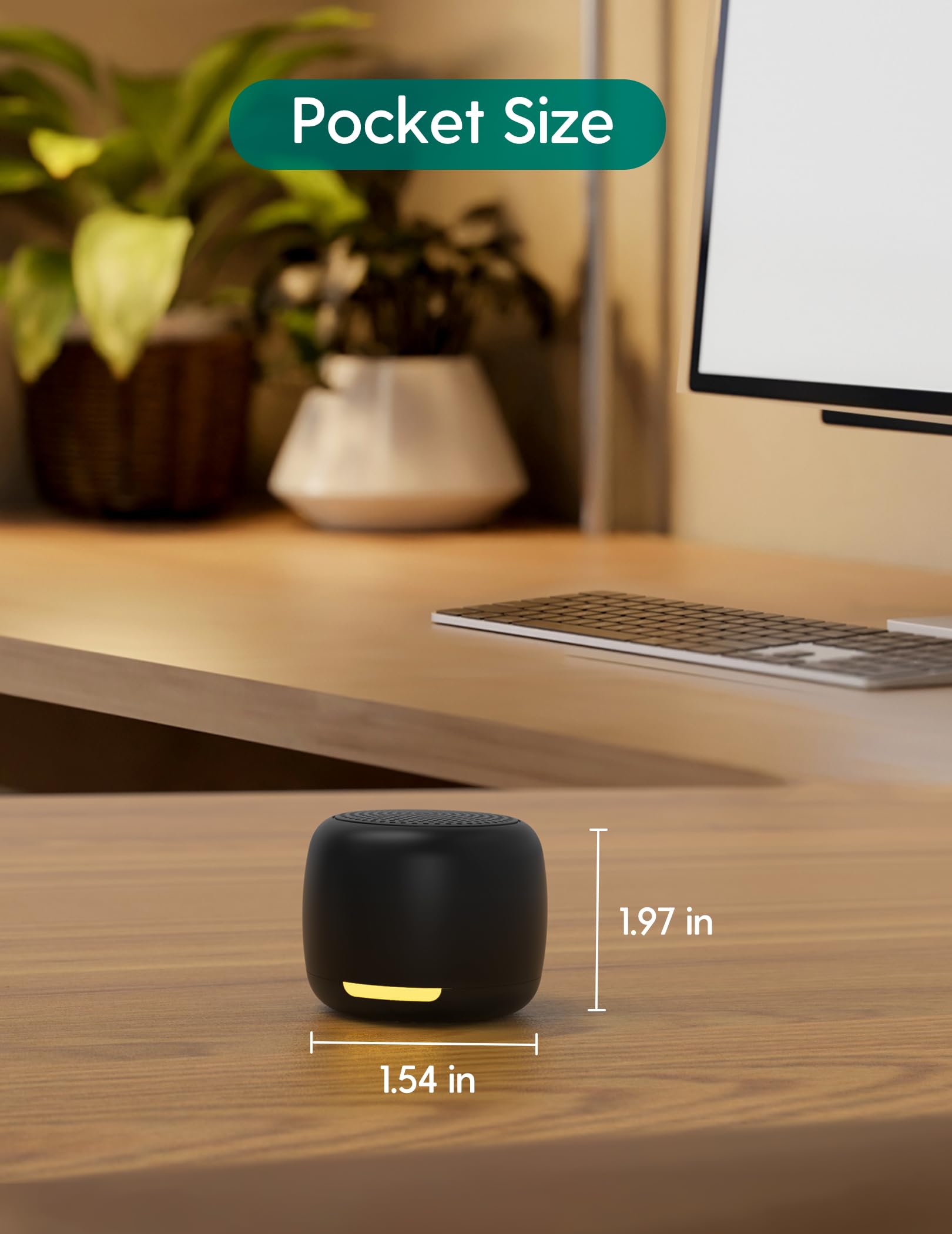 Babelio: luz nocturna cálida integrada para ambiente relajante.