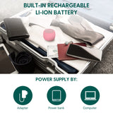 Babelio portátil recargable con conector tipo C para uso en viajes.