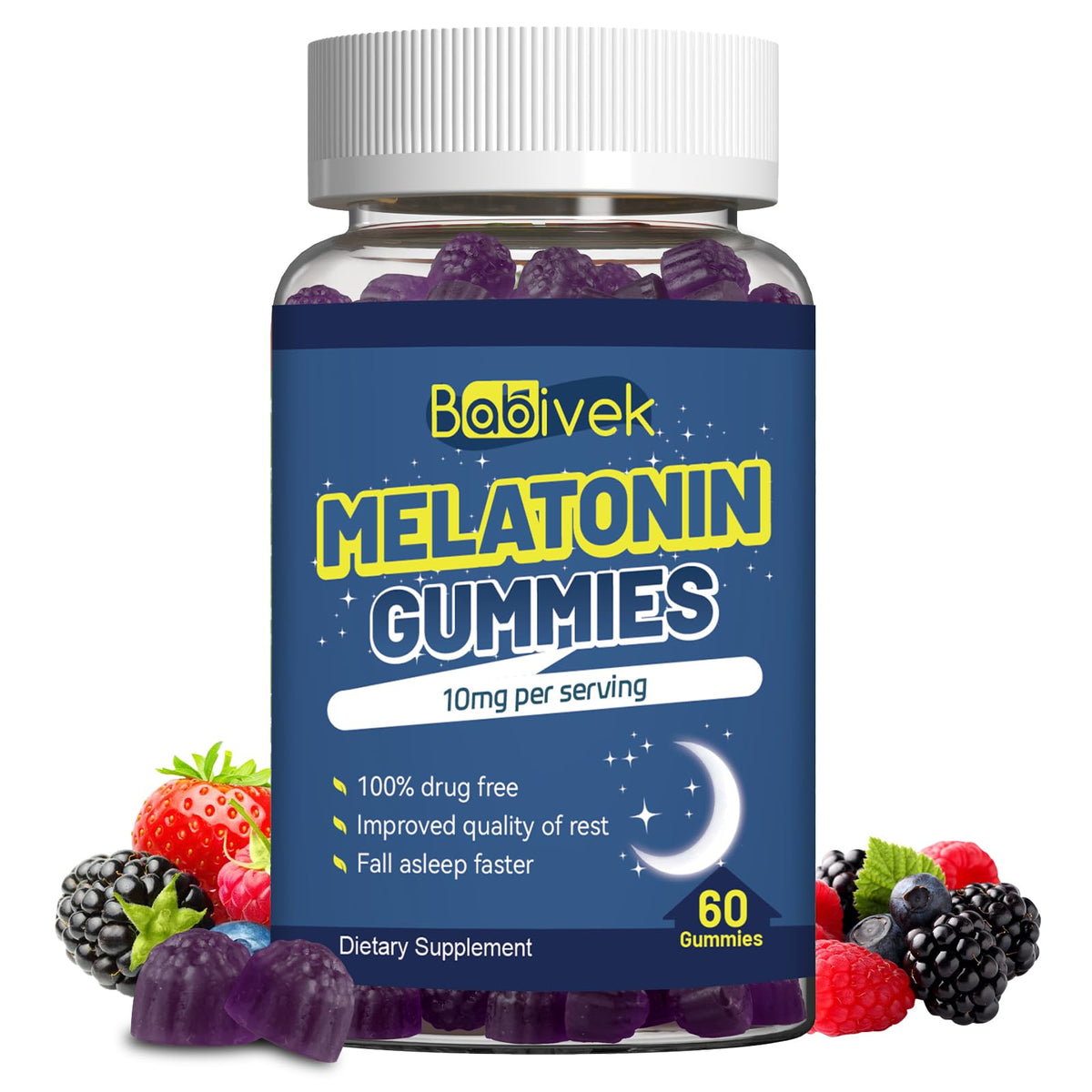 Gomitas Babivek Melatonina en botella para dormir mejor