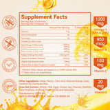 Babivek Omega-3 Gummies Vegan 1200mg embalaje frente: diseño compacto para viajar.