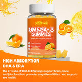 Babivek Omega-3 Gummies Vegan 1200mg frasco abierto: gomitas listas para tomar.