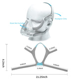 Babyfond Headgear para rostros grandes mantiene estabilidad sin ajustes constantes.