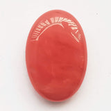 Bacatgem Cuarzo Cerezo Oval Palma para masaje relajante y equilibrio emocional.