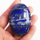 Bacatgem lapislazuli oval textura suave: superficie perfecta para masaje