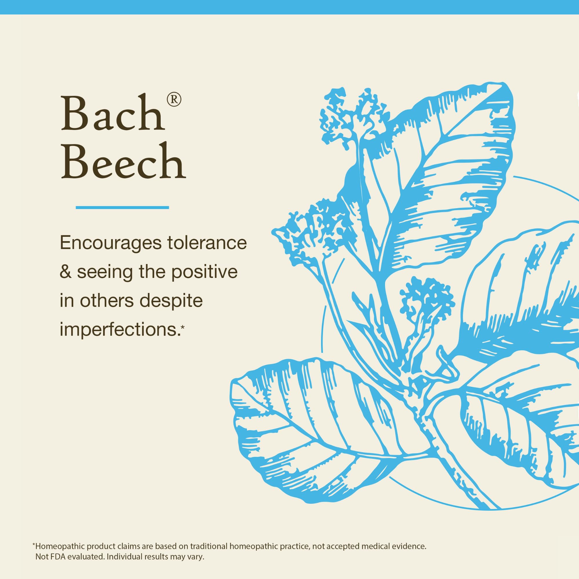 Aplicación bajo la lengua de Bach Beech para equilibrio emocional