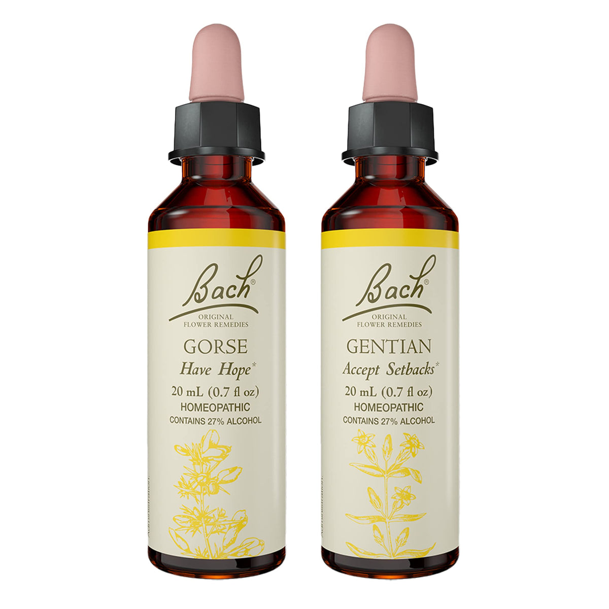 Bach Flower Remedies gentiana, frascos de 20 mL para enfrentar contratiempos con serenidad