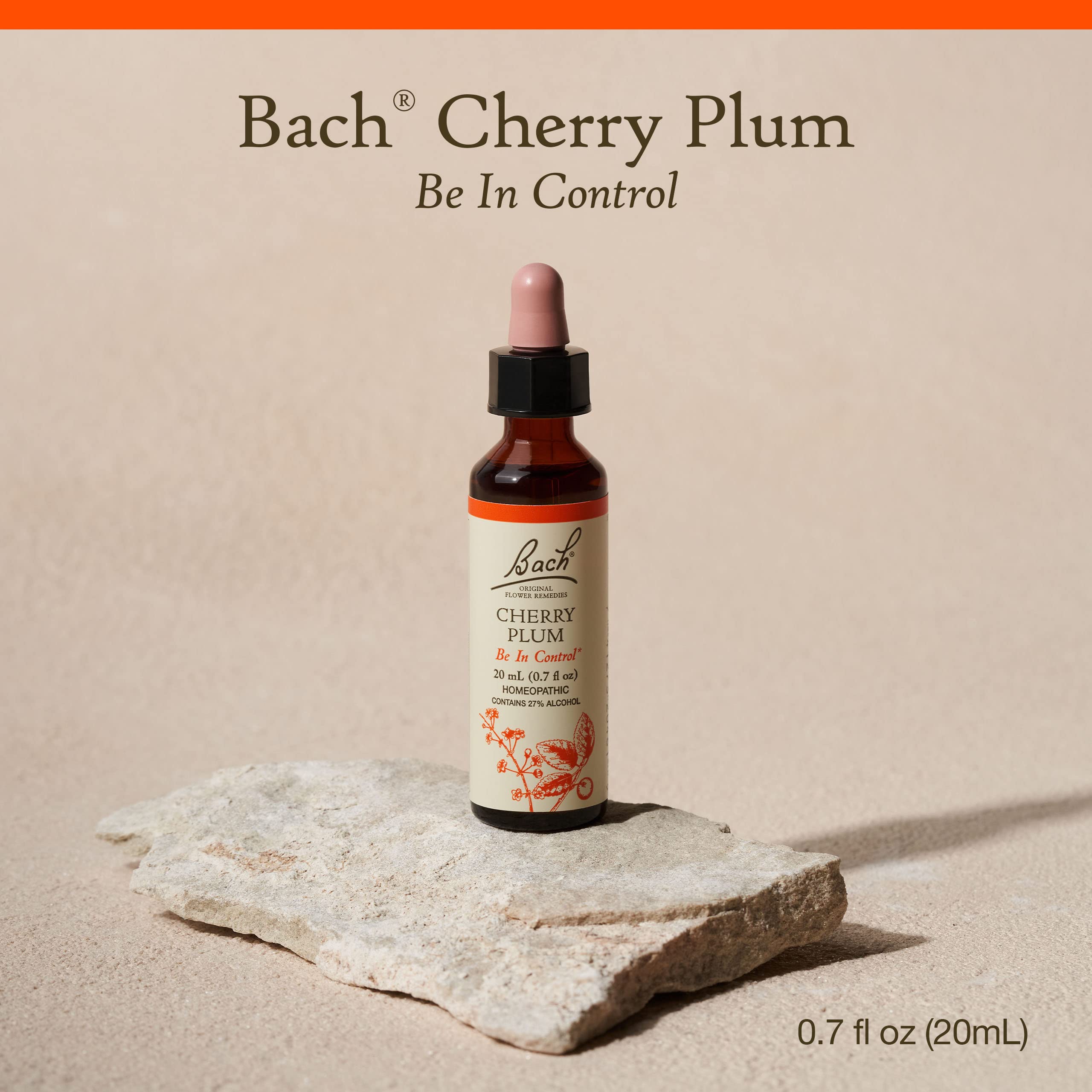 Gotas bajo la lengua de Cherry Plum para calma suave.