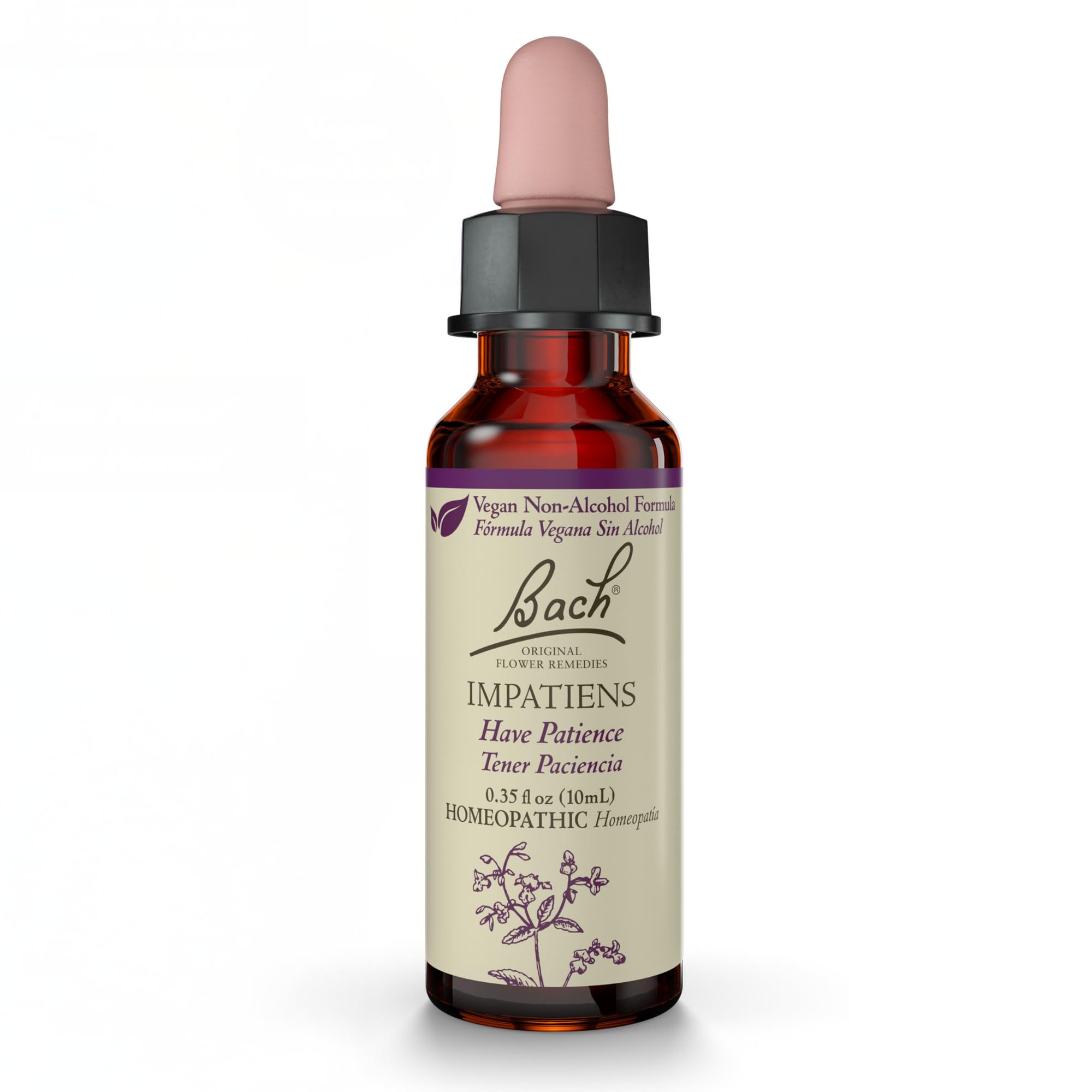 Bach Impatiens frasco 10 ml para paciencia y equilibrio emocional.