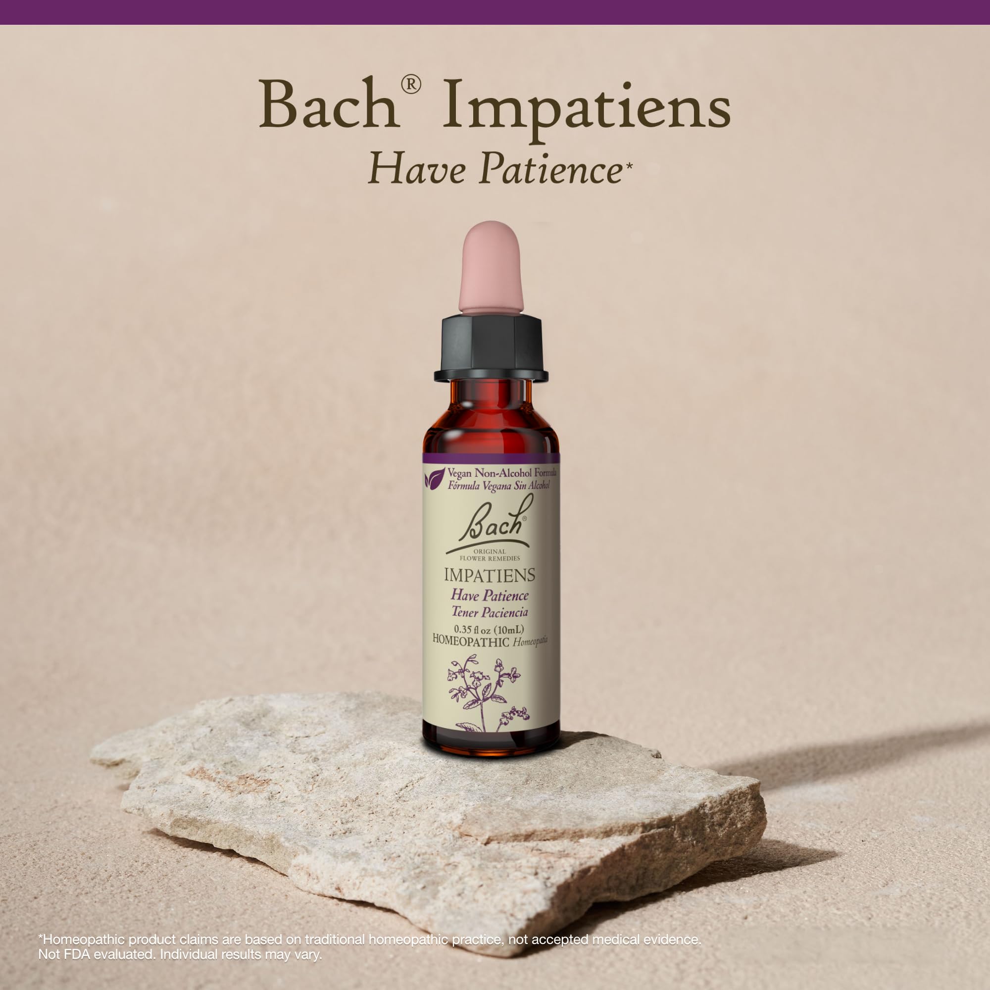 Uso diario de Bach Impatiens para mantener la paciencia.