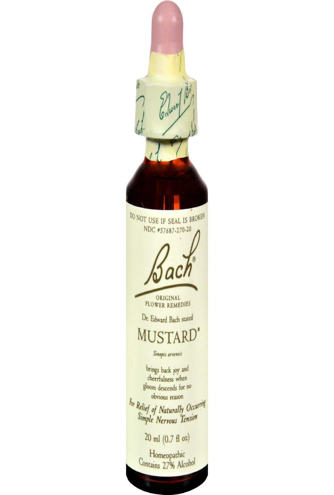 Bach Mustard botella de 20 ml, favorece la alegría diaria.