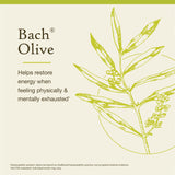 Bach Olivo: etiqueta clara en el envase destacando ingredientes naturales.