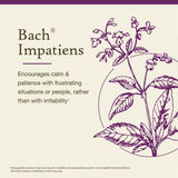 Bach Remedios Florales Impatiens, pack de dos, ruta fácil para equilibrio emocional