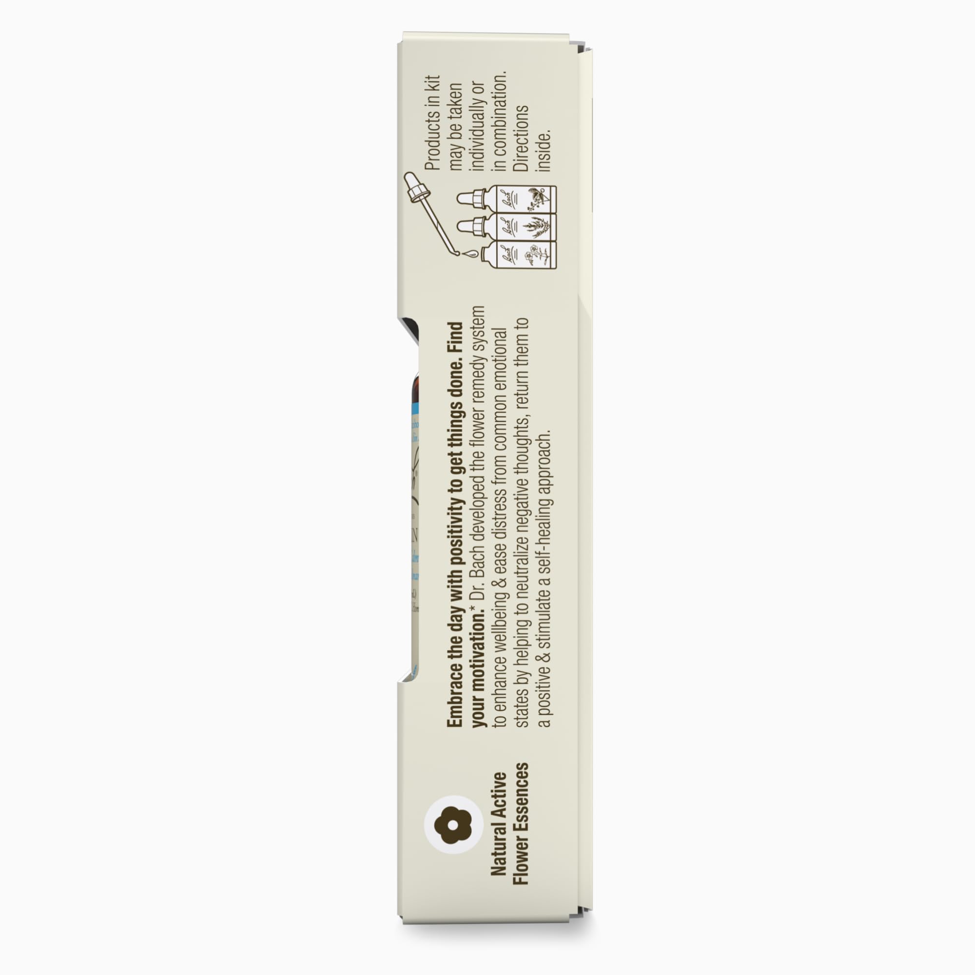 Bach Original Flower Remedies, presentación natural, rápida acción para momentos de estrés diario.