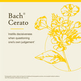 Gotero de Cerato de Bach usado diariamente para decisiones más claras.