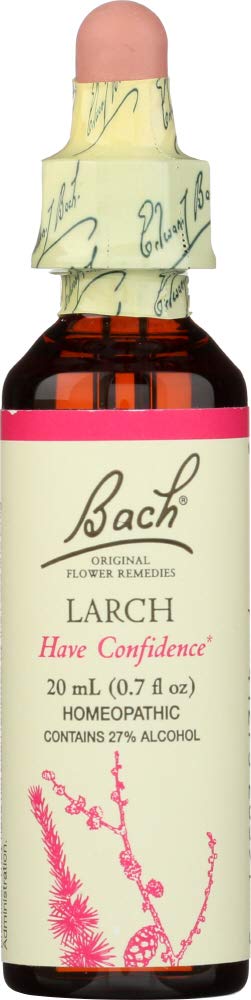 Bach Larch: frasco con gotero para fomentar la confianza al enfrentar nuevas situaciones.