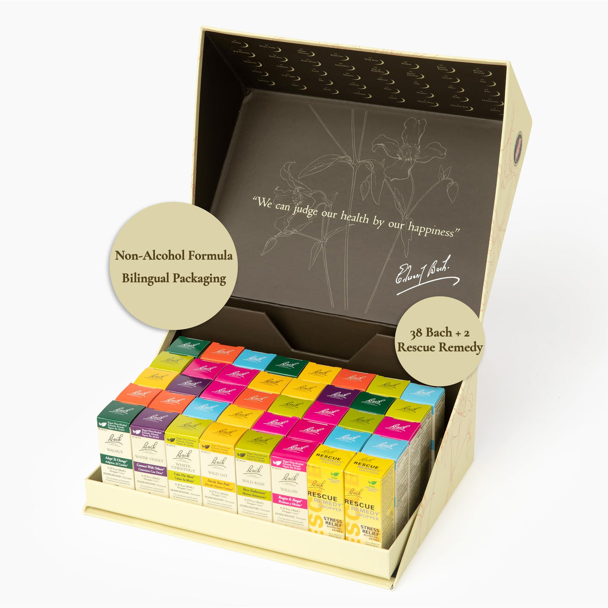 Remedios Bach Originales: conjunto completo para equilibrio emocional diario.