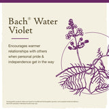 Bach Violeta de Agua, ingredientes naturales para bienestar emocional.