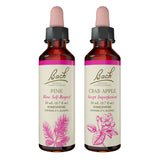Remedios florales Bach, botella con gotero de 20 ml, apoyo suave para equilibrio emocional.