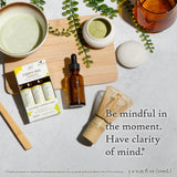 Frascos de Bach Remedios Florales con cuentagotas para claridad mental y concentración.