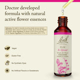 Elm de Bach: gotero para uso sublingual y equilibrio emocional.