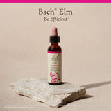 Uso diario de Elm de Bach para mantener la calma y enfoque.