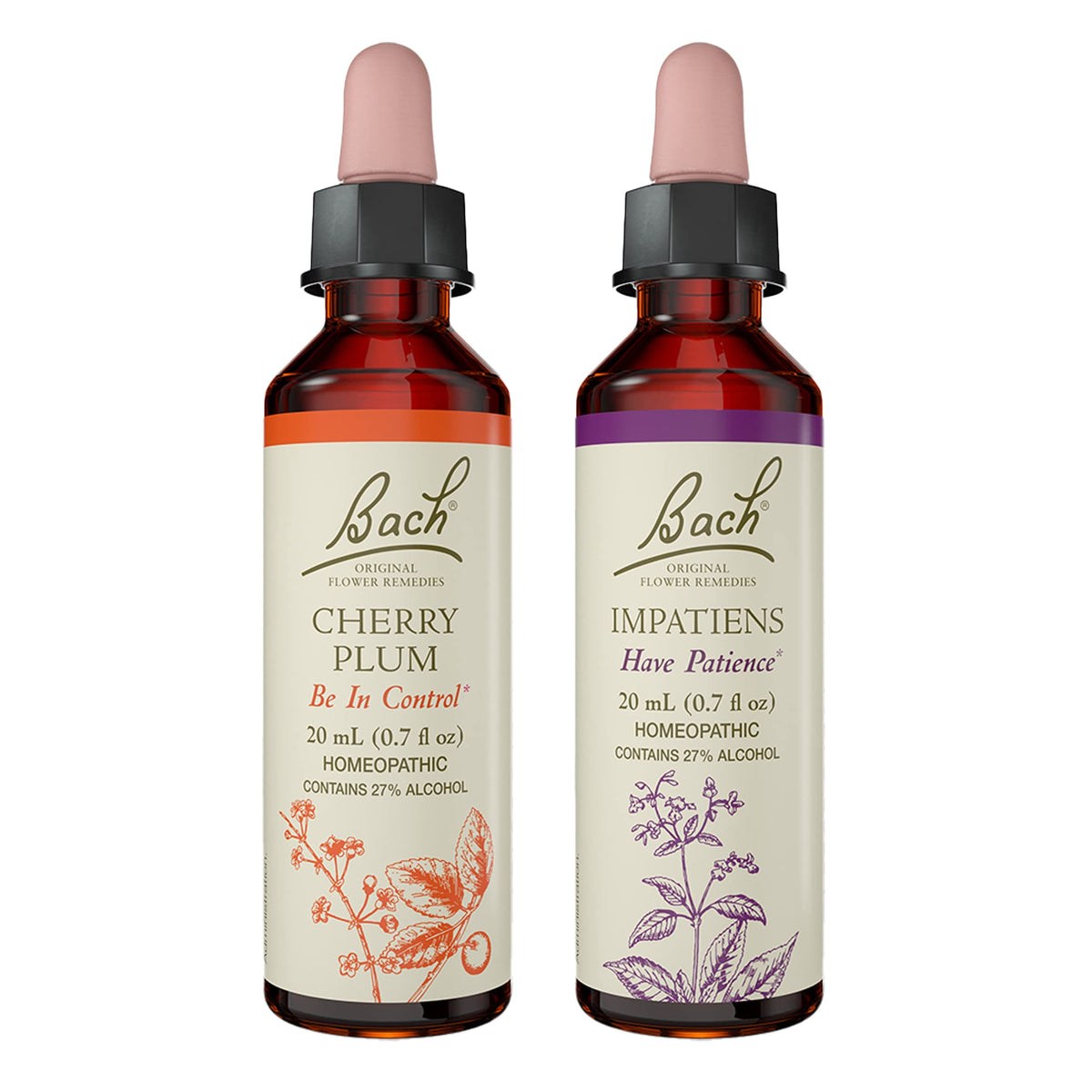 Bach Remedios Florales Original 2 Pack, frasco con cuentagotas para practicar la paciencia