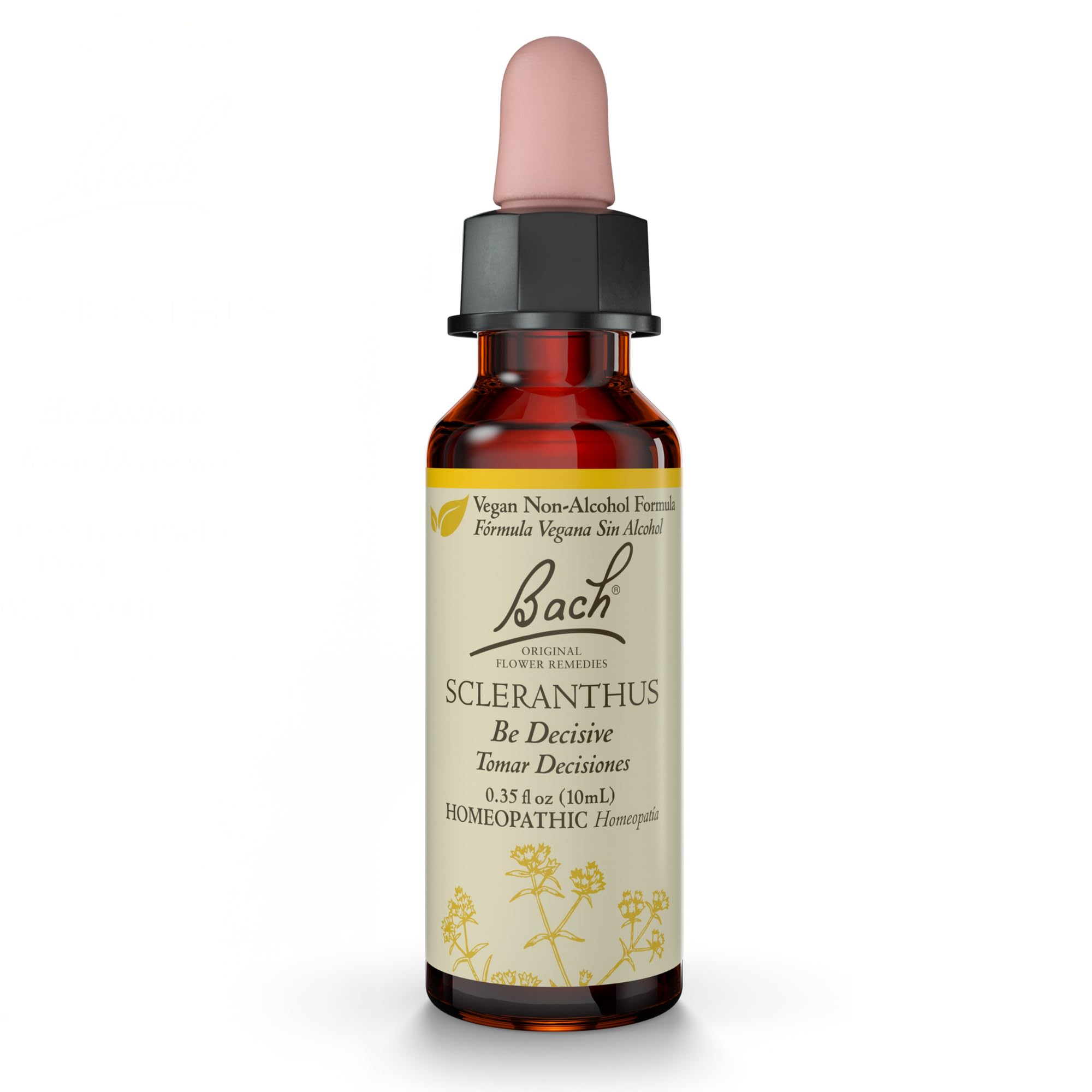 Bach Remedios Florales Scleranthus: frasco con gotero para equilibrio emocional diario.