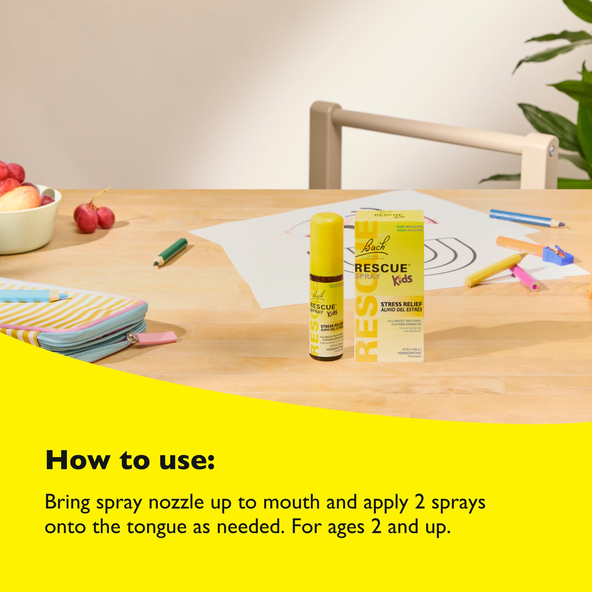 Bach Rescue Kids Spray envase 20 ml, tamaño portátil.