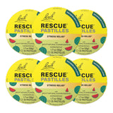 Bach Rescue Pastilles sabor sandía en lata, para manejo del estrés diario.