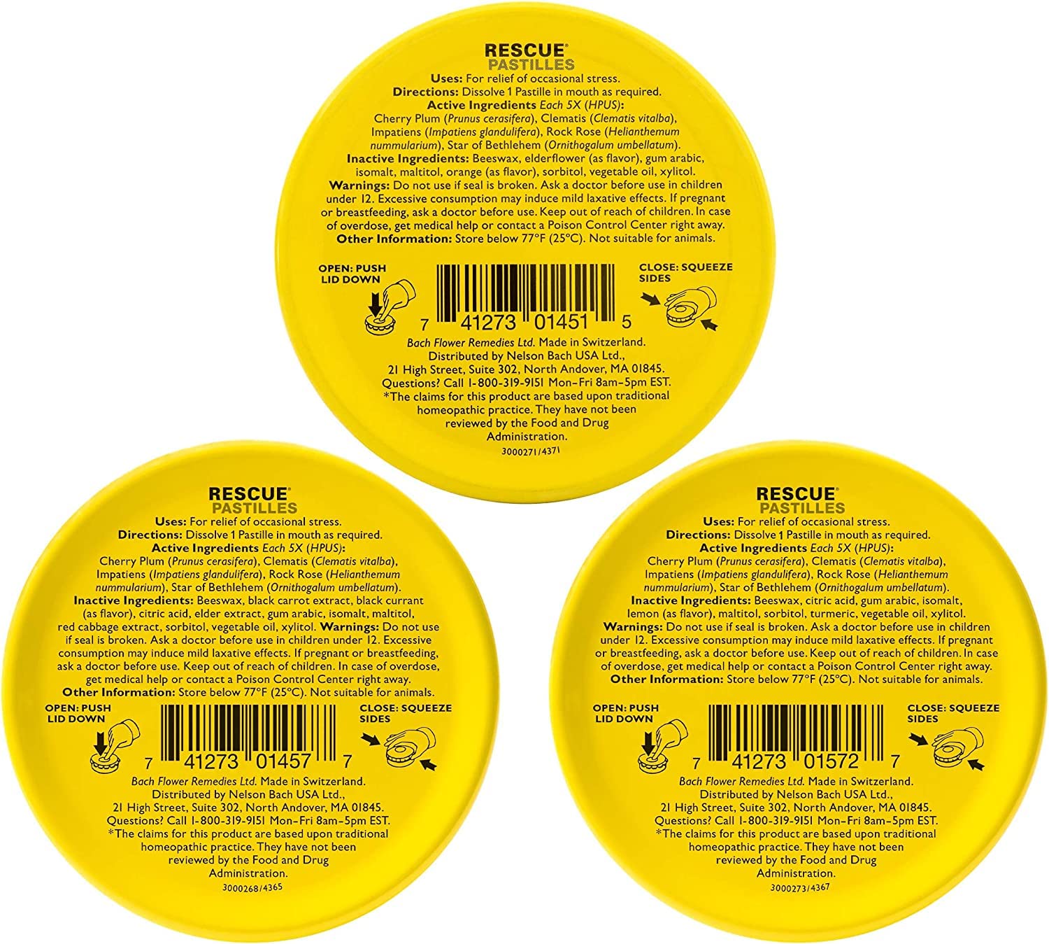 Pastillas Rescue de Bach: uso diario sin gluten y sin azúcar