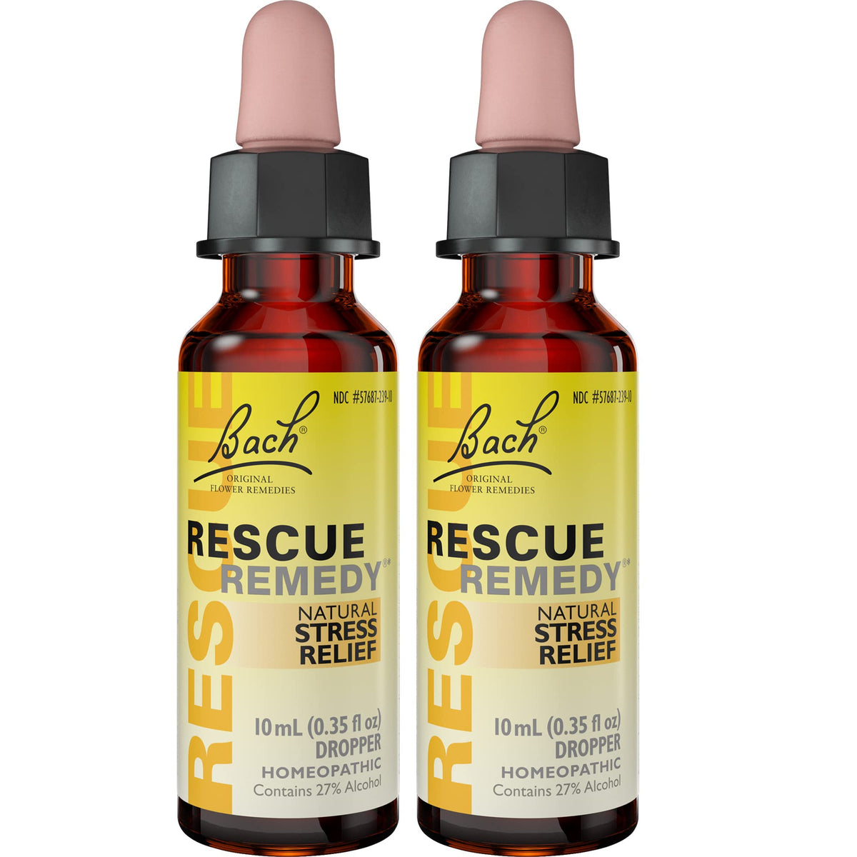 Bach Rescue Remedy, gotero 2-pack de 10 ml para aliviar sensaciones de estrés