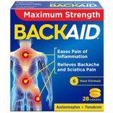 Backaid Max, empaque seis paquetes, relieve ocasional del dolor de espalda.