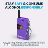BACtrack alcoholímetro llavero, boquilla plegable higiénica