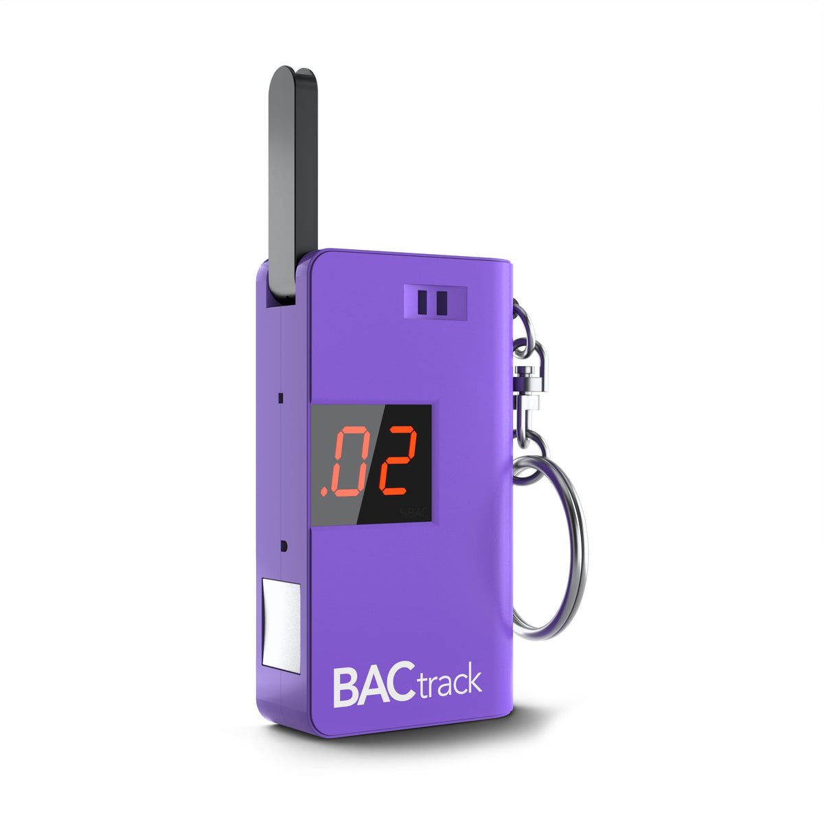 BACtrack alcoholímetro llavero púrpura, lectura rápida
