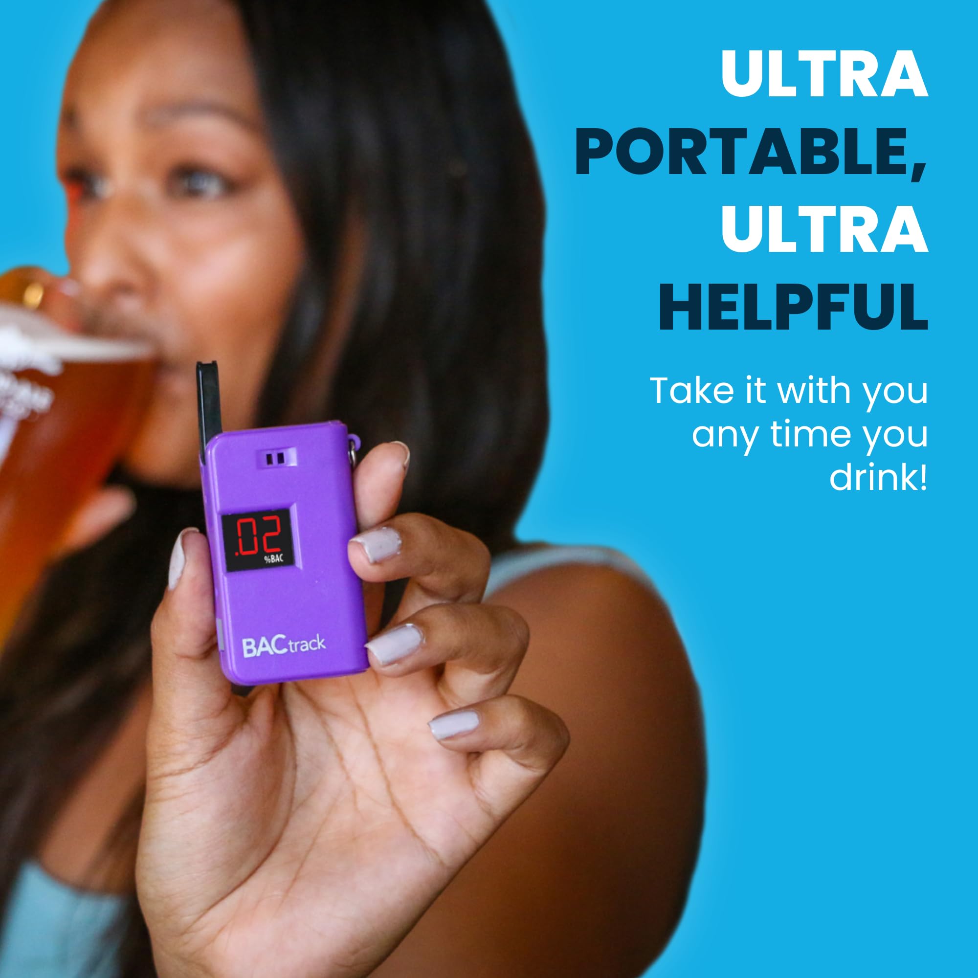 BACtrack alcoholímetro llavero, diseño compacto para móvil