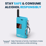 BACtrack muestra boquilla desplegable para captura de aliento limpia.