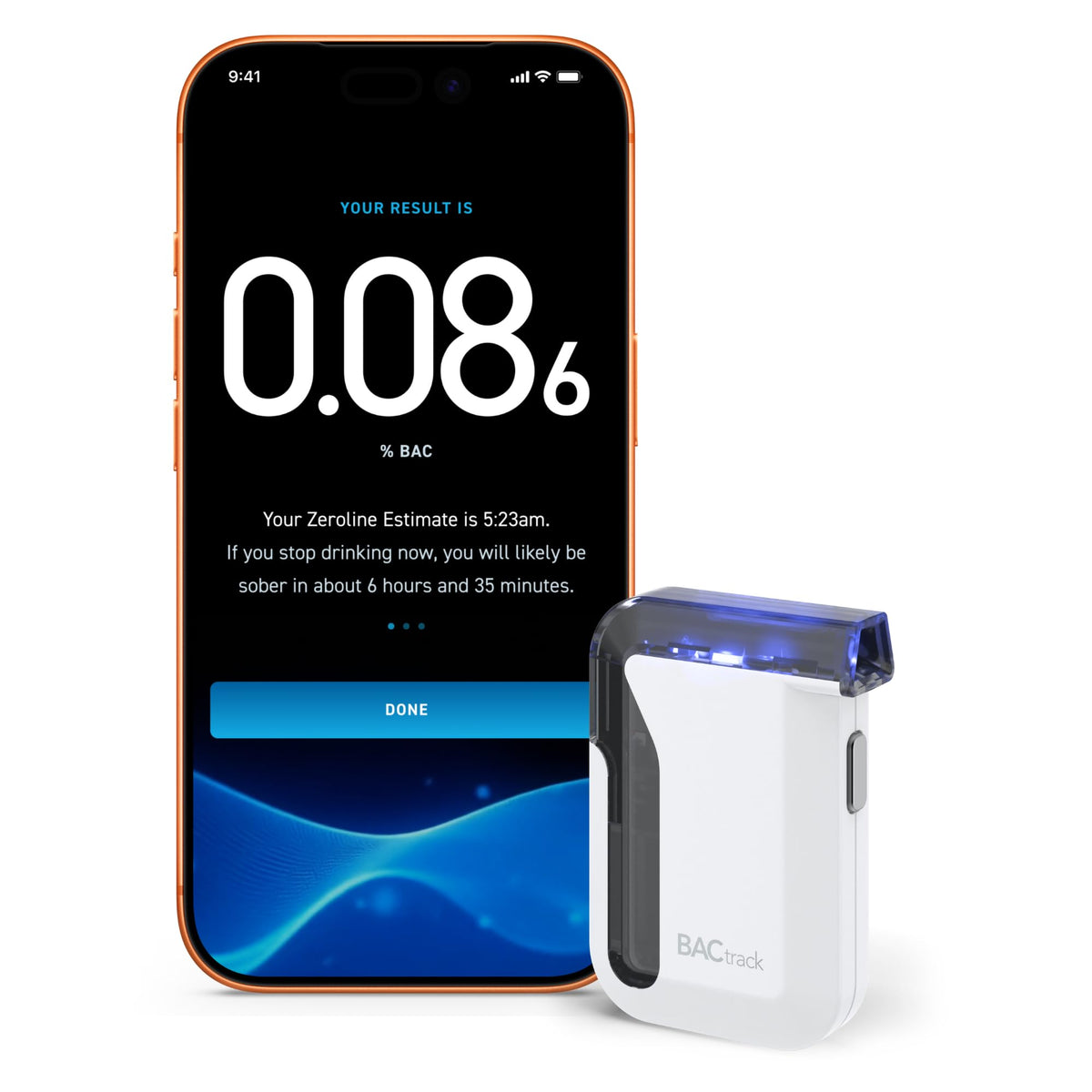 BACtrack Mobile con sensor Xtend para lecturas de alcohol de precisión