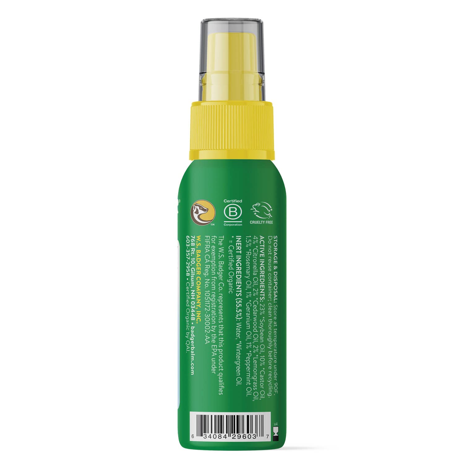 Badger Bug Spray con dosificador facilita aplicar de forma rápida.