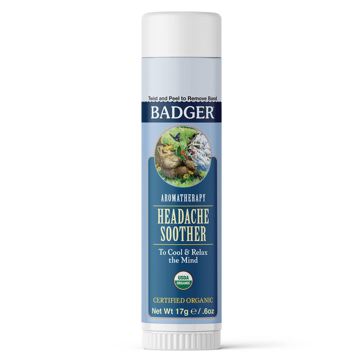 Badger Headache Soother, frasco-portatil, aroma refrescante para sienes cansadas
