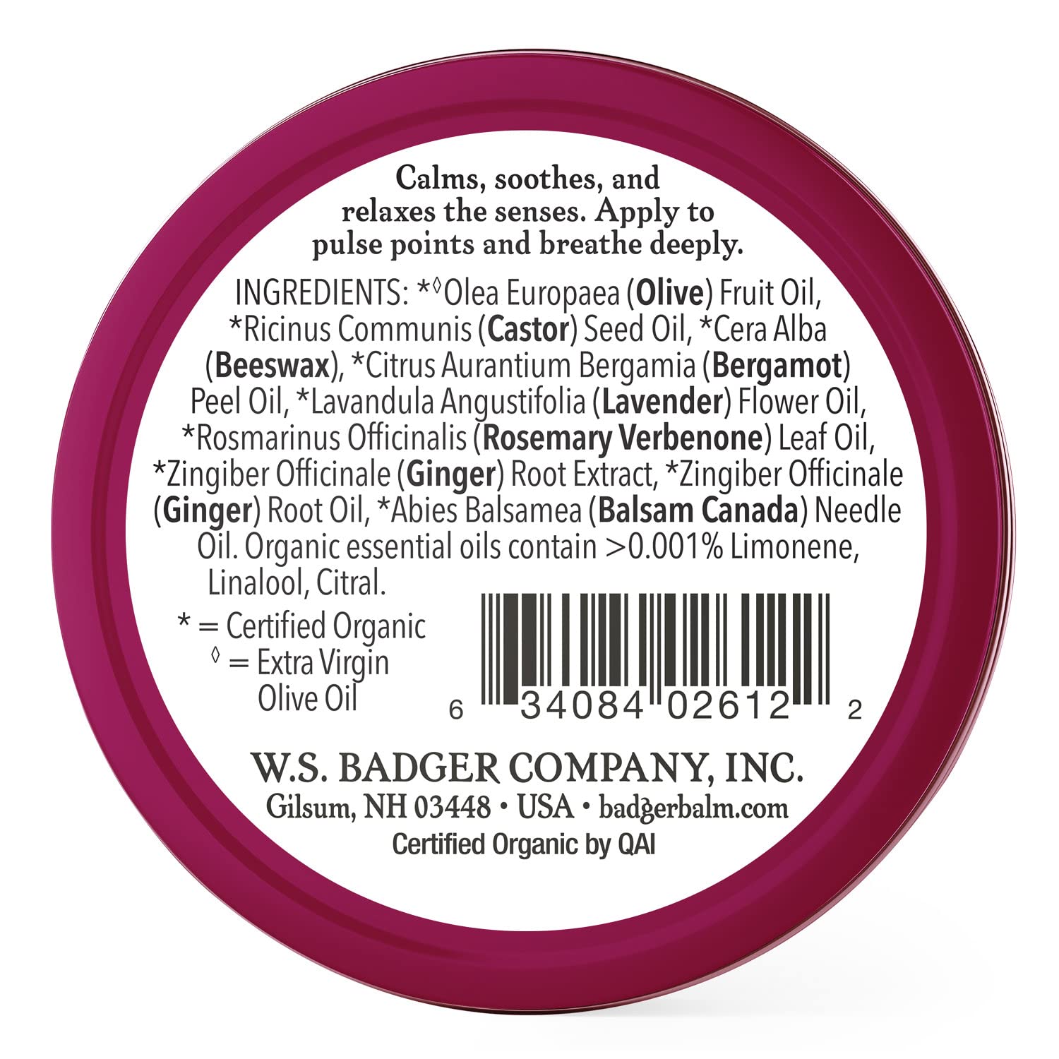 Aroma de lavanda y bergamota de Badger para tranquilidad y claridad mental.