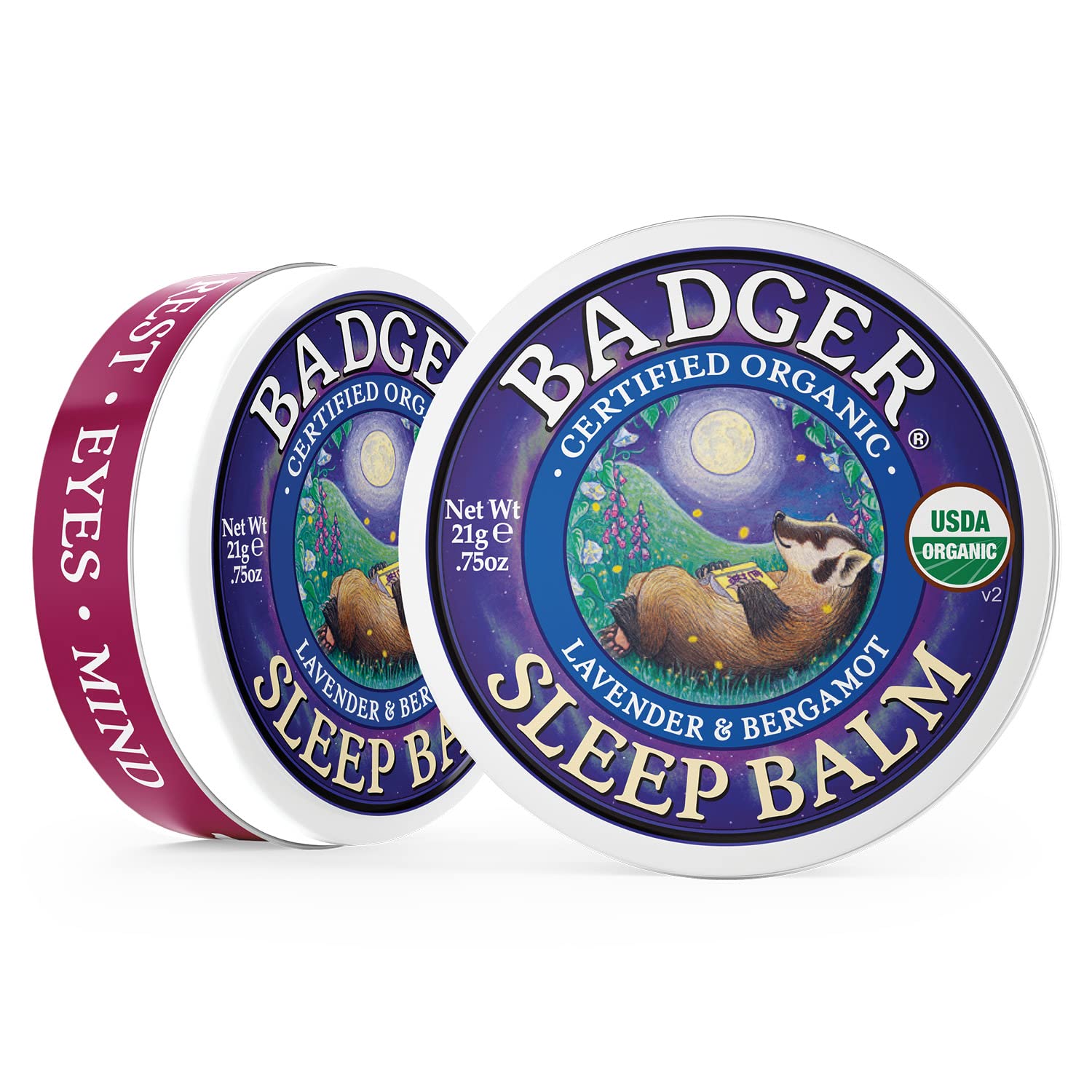 Ingredientes naturales y orgánicos de Badger para cuidado suave de la piel.